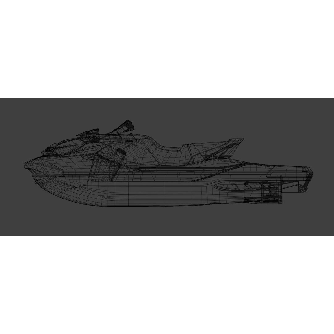 Jet Ski 3D Model – High Poly Vehicle with Detailed Geometry, FBX - View 11