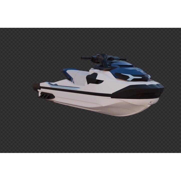 Jet Ski 3D Model – High Poly Vehicle with Detailed Geometry, FBX - View 4