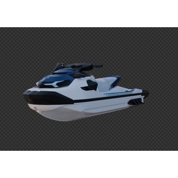 Jet Ski 3D Model – High Poly Vehicle with Detailed Geometry, FBX - View 5