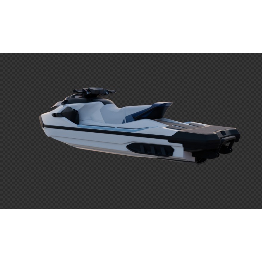 Jet Ski 3D Model – High Poly Vehicle with Detailed Geometry, FBX - View 6