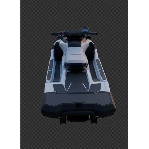 Jet Ski 3D Model – High Poly Vehicle with Detailed Geometry, FBX - View 7