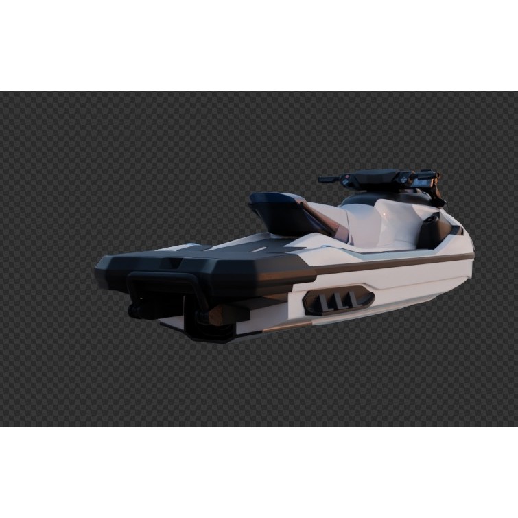 Jet Ski 3D Model – High Poly Vehicle with Detailed Geometry, FBX - View 8