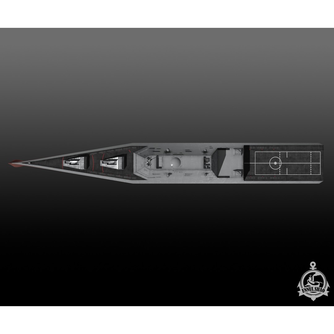 Zumwalt Class Destroyer 3D Model – Low Poly Military Watercraft, FBX - View 11