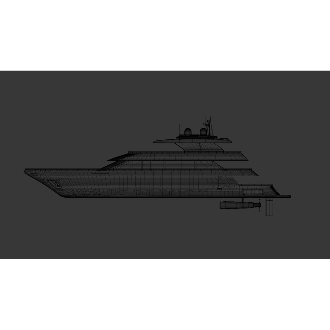 Cabin Cruiser 3D Model – Low Poly Luxury Watercraft, FBX - View 7