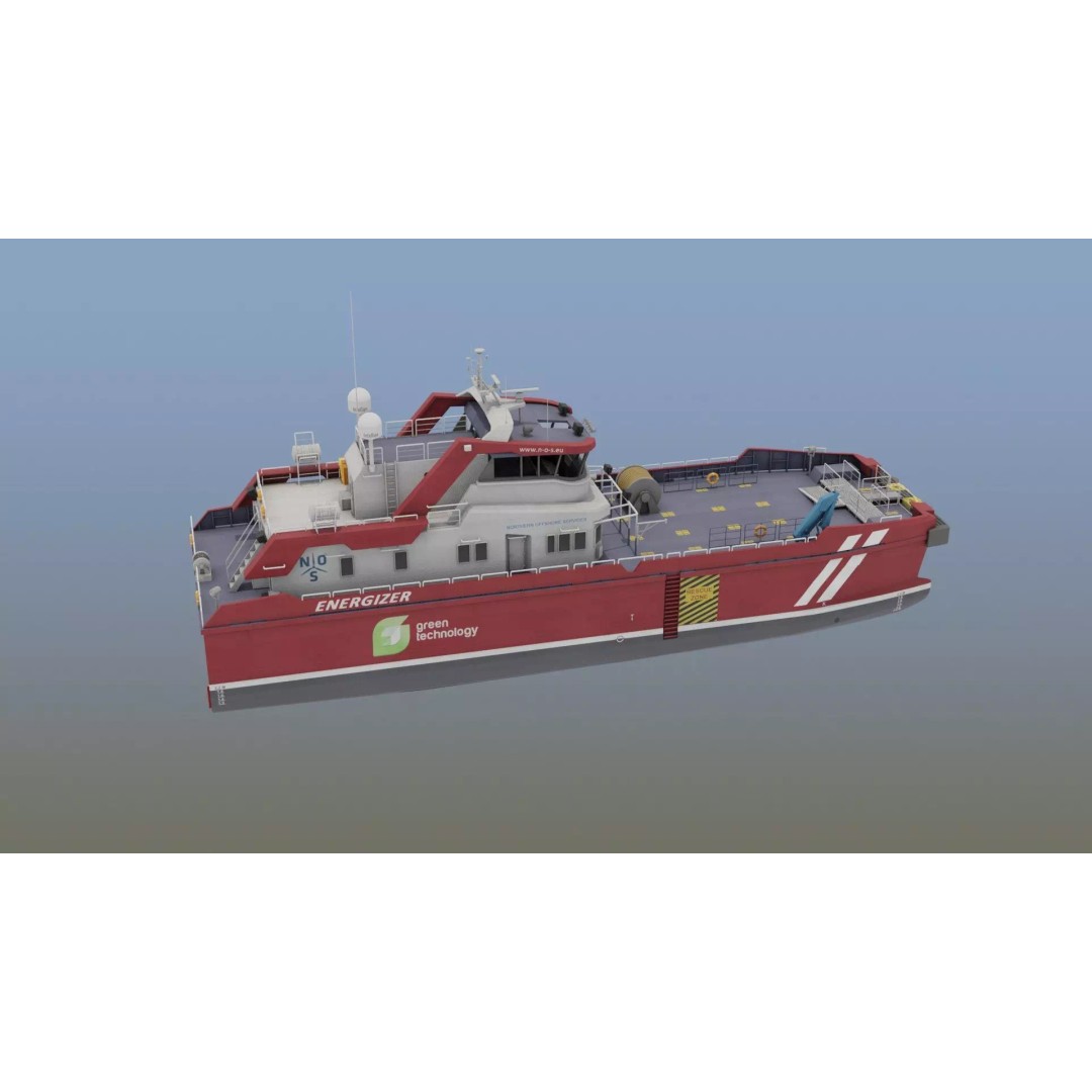 MV Energizer Crew Transfer Vessel 3D Model – Electric Catamaran, PBR Textures, FBX - View 10