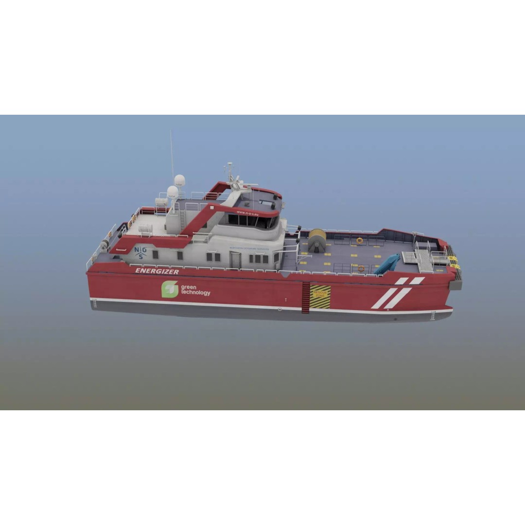 MV Energizer Crew Transfer Vessel 3D Model – Electric Catamaran, PBR Textures, FBX - View 17