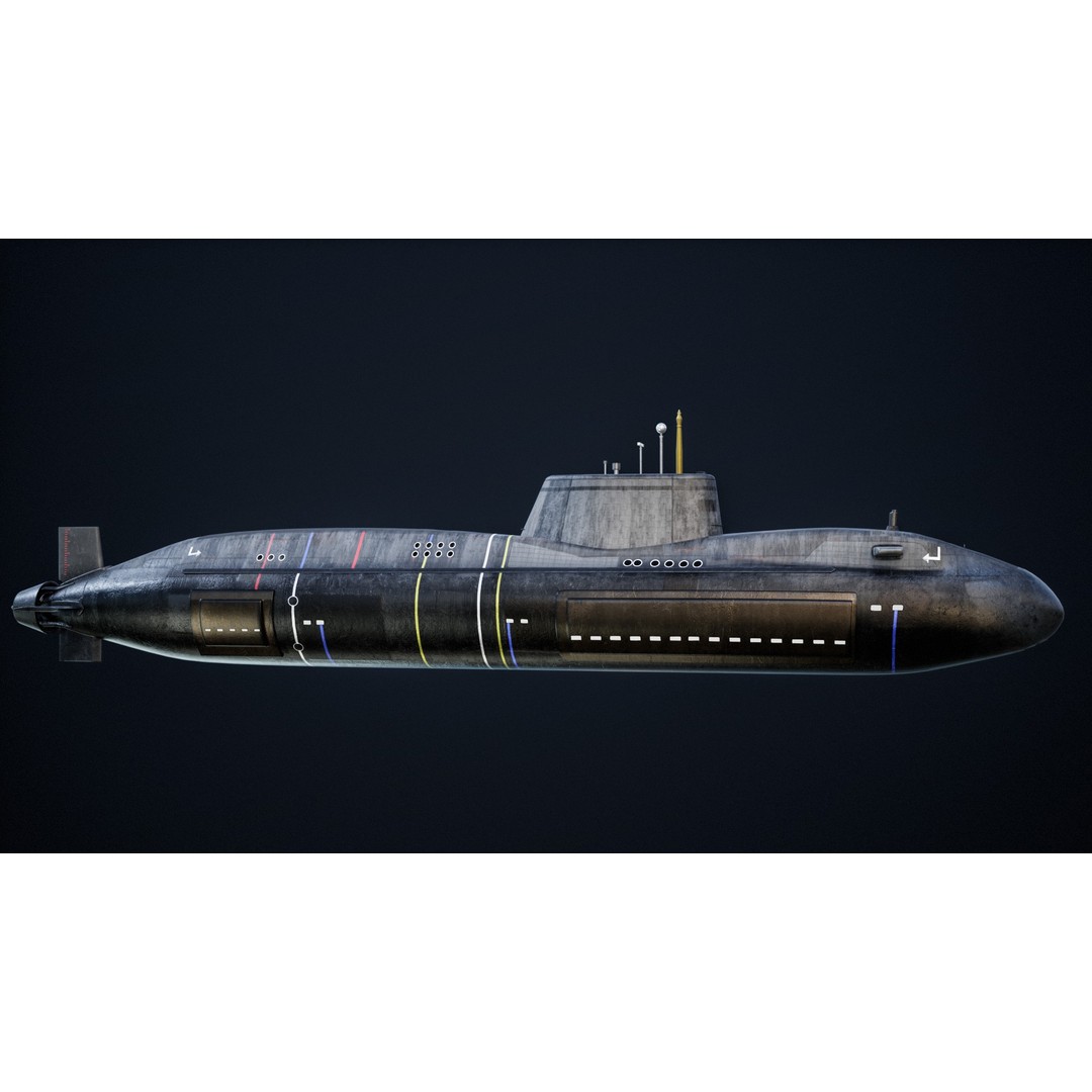 Astute Class Submarine 3D Model – Low Poly PBR Game Asset, FBX - View 10