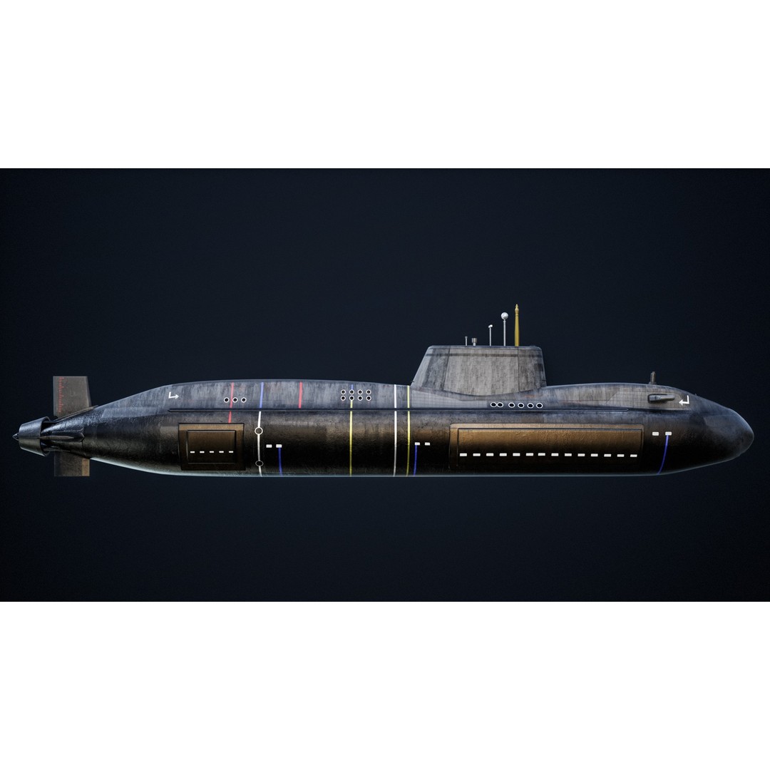 Astute Class Submarine 3D Model – Low Poly PBR Game Asset, FBX - View 11