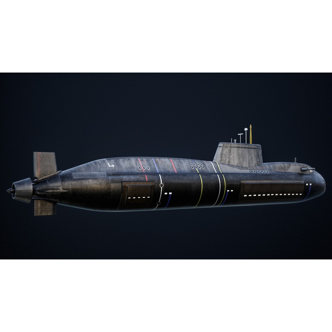 Astute Class Submarine 3D Model – Low Poly PBR Game Asset, FBX - View 12