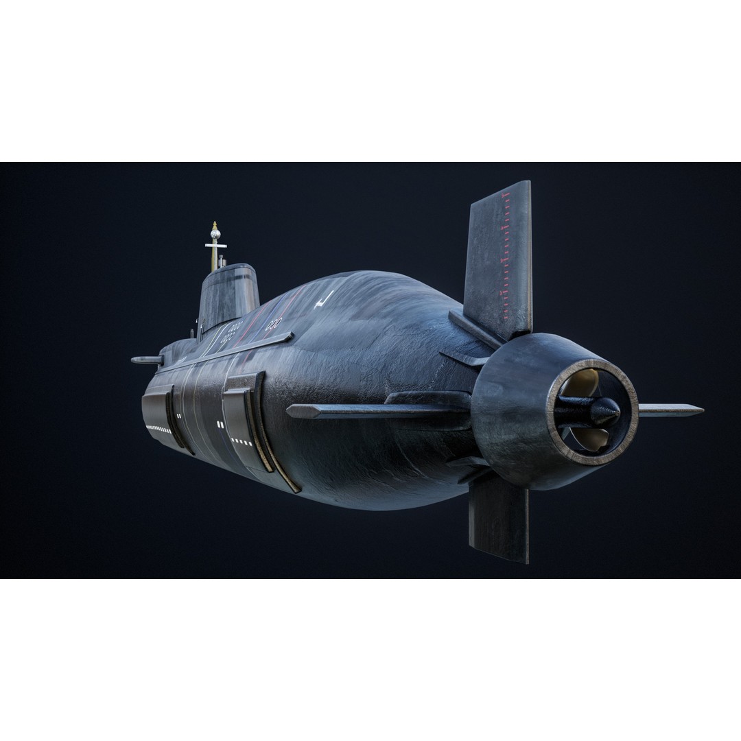 Astute Class Submarine 3D Model – Low Poly PBR Game Asset, FBX - View 16