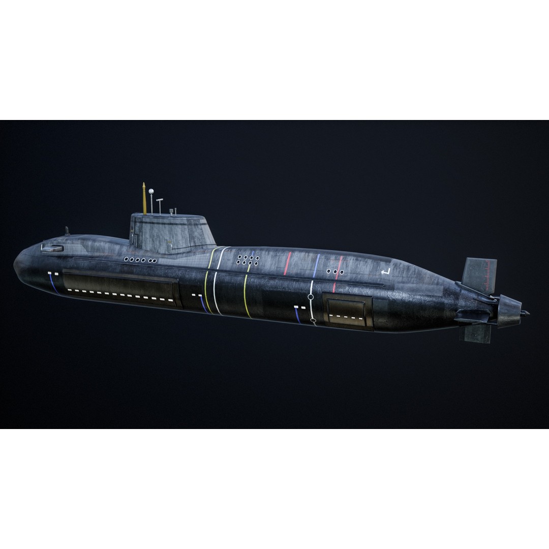 Astute Class Submarine 3D Model – Low Poly PBR Game Asset, FBX - View 18