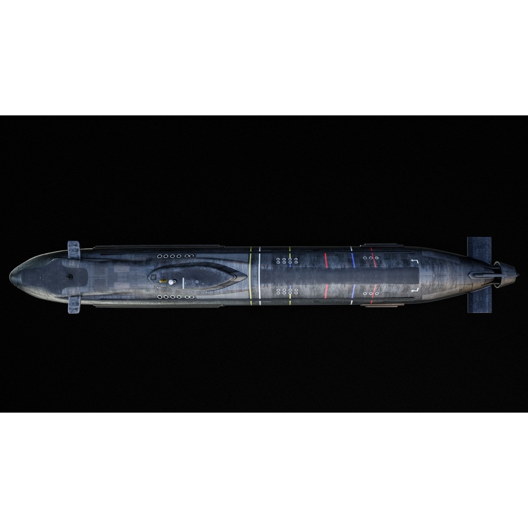 Astute Class Submarine 3D Model – Low Poly PBR Game Asset, FBX - View 21