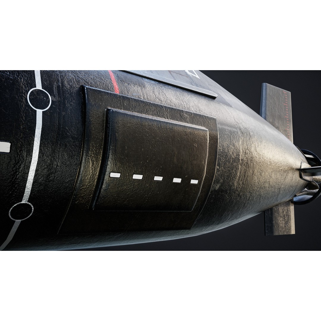 Astute Class Submarine 3D Model – Low Poly PBR Game Asset, FBX - View 27