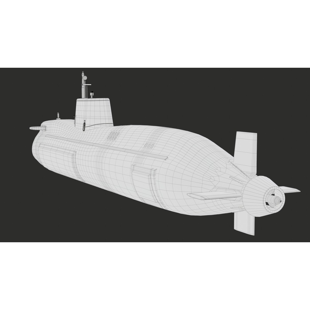 Astute Class Submarine 3D Model – Low Poly PBR Game Asset, FBX - View 40