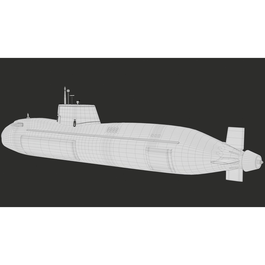 Astute Class Submarine 3D Model – Low Poly PBR Game Asset, FBX - View 41