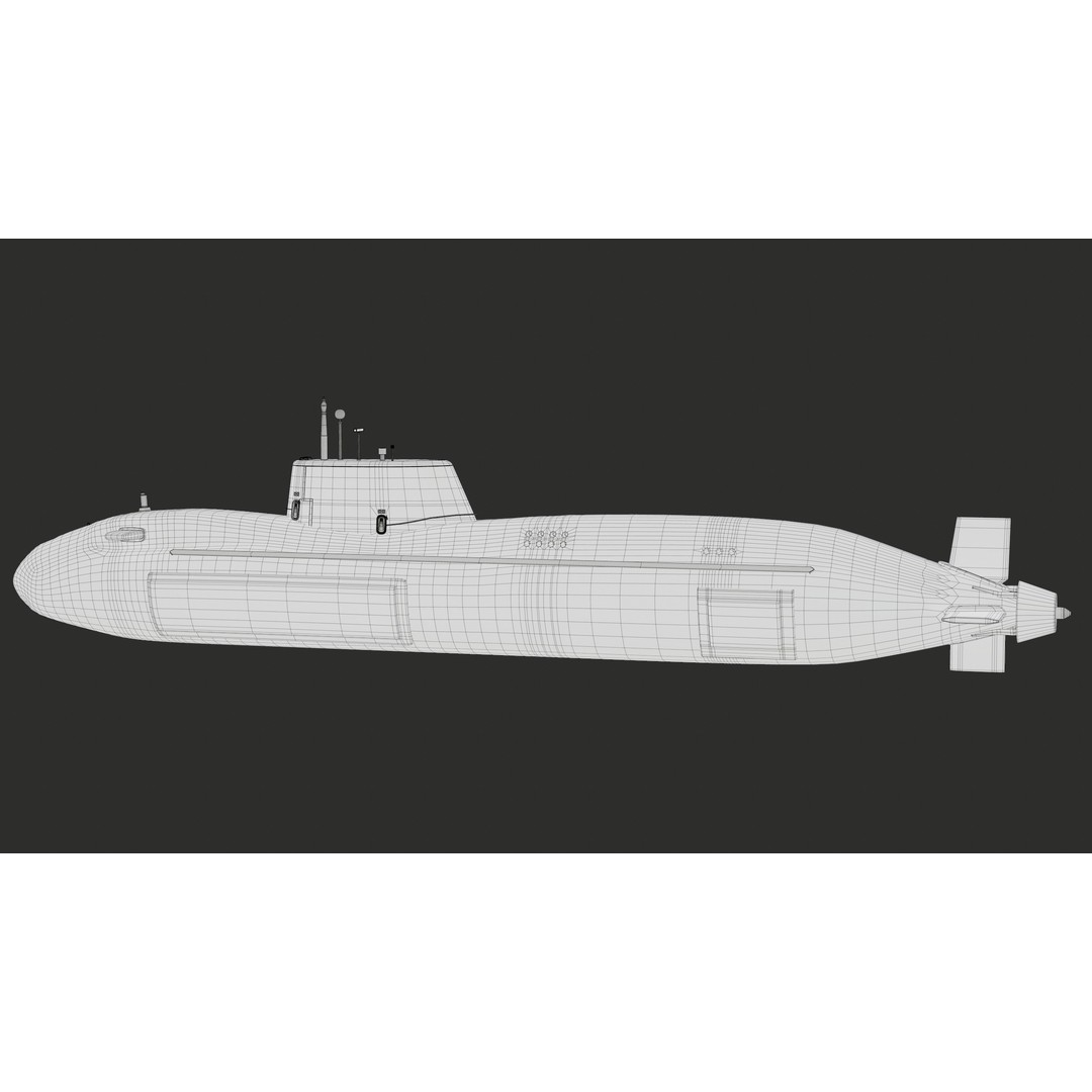 Astute Class Submarine 3D Model – Low Poly PBR Game Asset, FBX - View 42