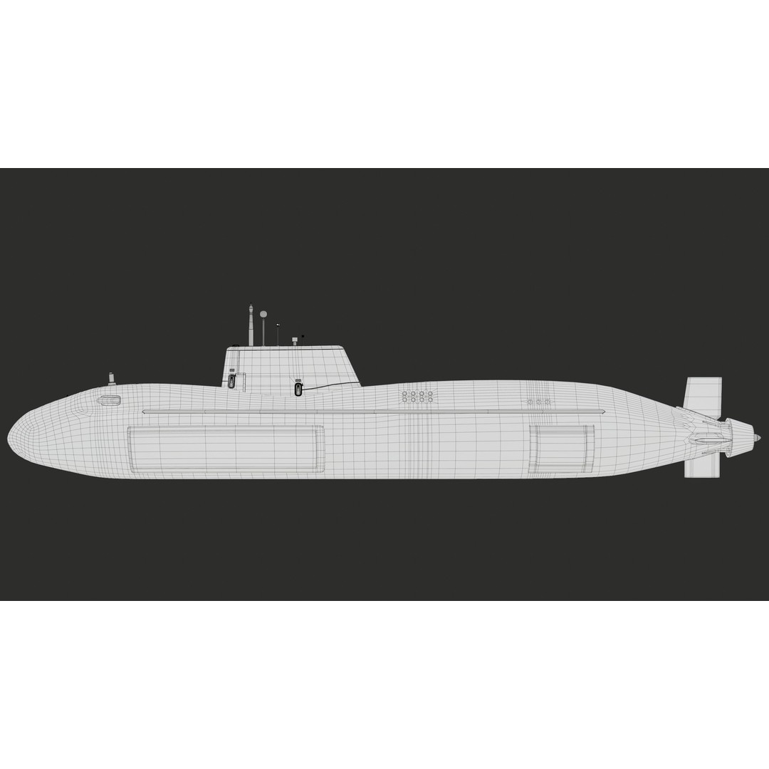 Astute Class Submarine 3D Model – Low Poly PBR Game Asset, FBX - View 43