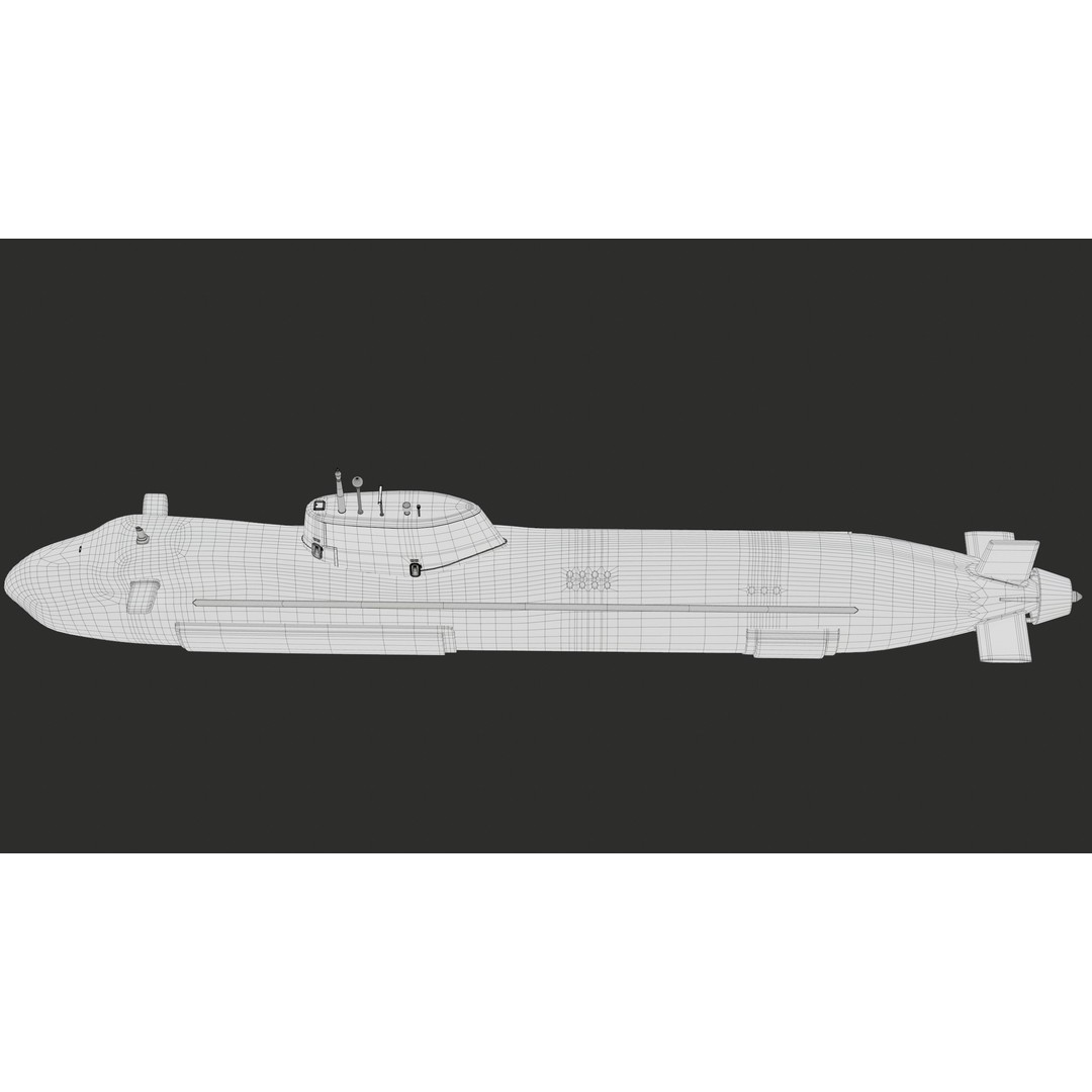 Astute Class Submarine 3D Model – Low Poly PBR Game Asset, FBX - View 44