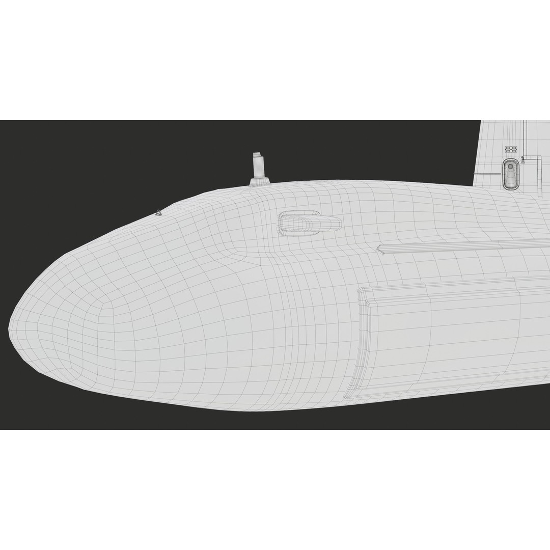 Astute Class Submarine 3D Model – Low Poly PBR Game Asset, FBX - View 46