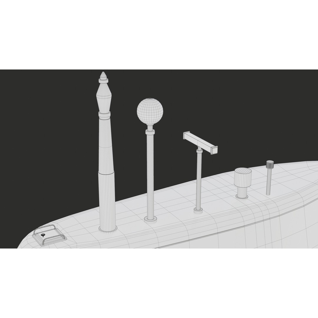 Astute Class Submarine 3D Model – Low Poly PBR Game Asset, FBX - View 49
