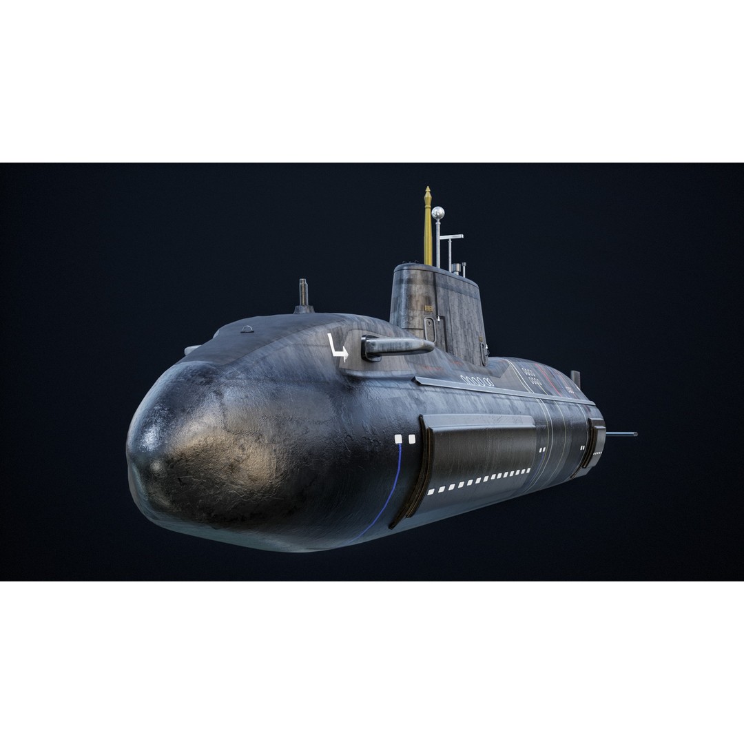 Astute Class Submarine 3D Model – Low Poly PBR Game Asset, FBX - View 5