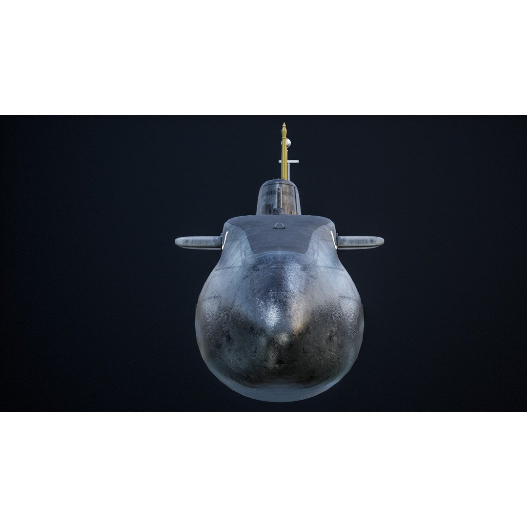 Astute Class Submarine 3D Model – Low Poly PBR Game Asset, FBX - View 6