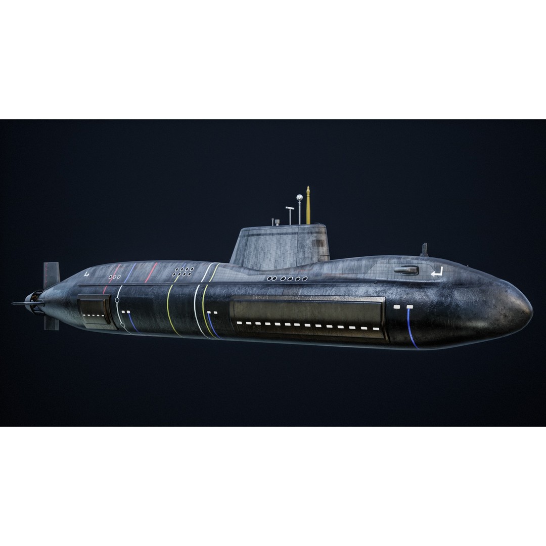Astute Class Submarine 3D Model – Low Poly PBR Game Asset, FBX - View 9