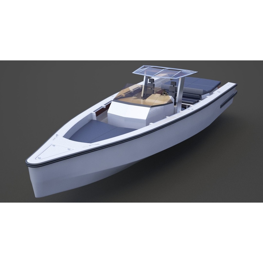 Motor Boat 3D Model – High-Quality PBR Asset for Animation, FBX - View 12