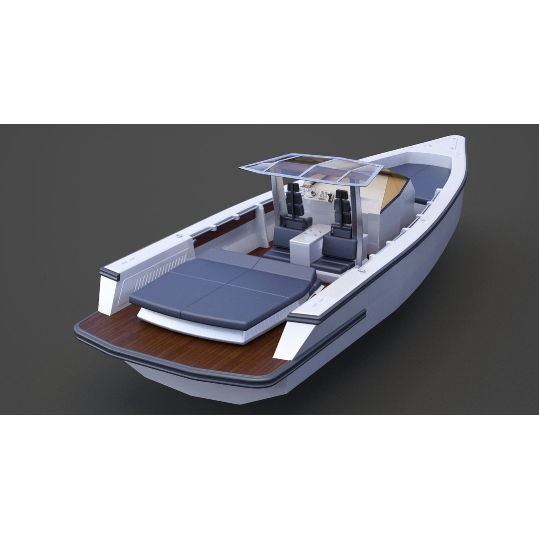 Motor Boat 3D Model – High-Quality PBR Asset for Animation, FBX - View 13