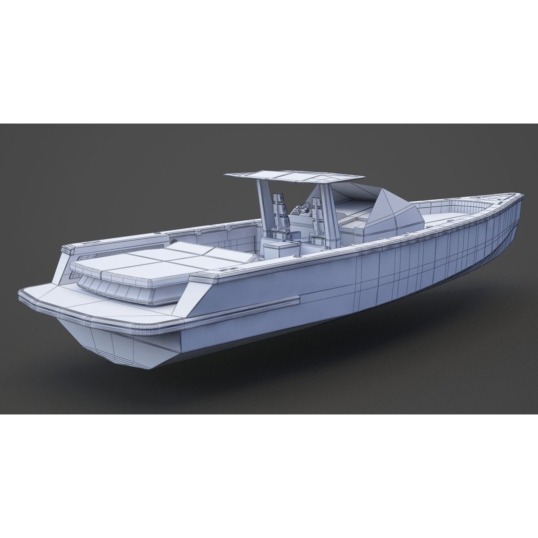 Motor Boat 3D Model – High-Quality PBR Asset for Animation, FBX - View 19
