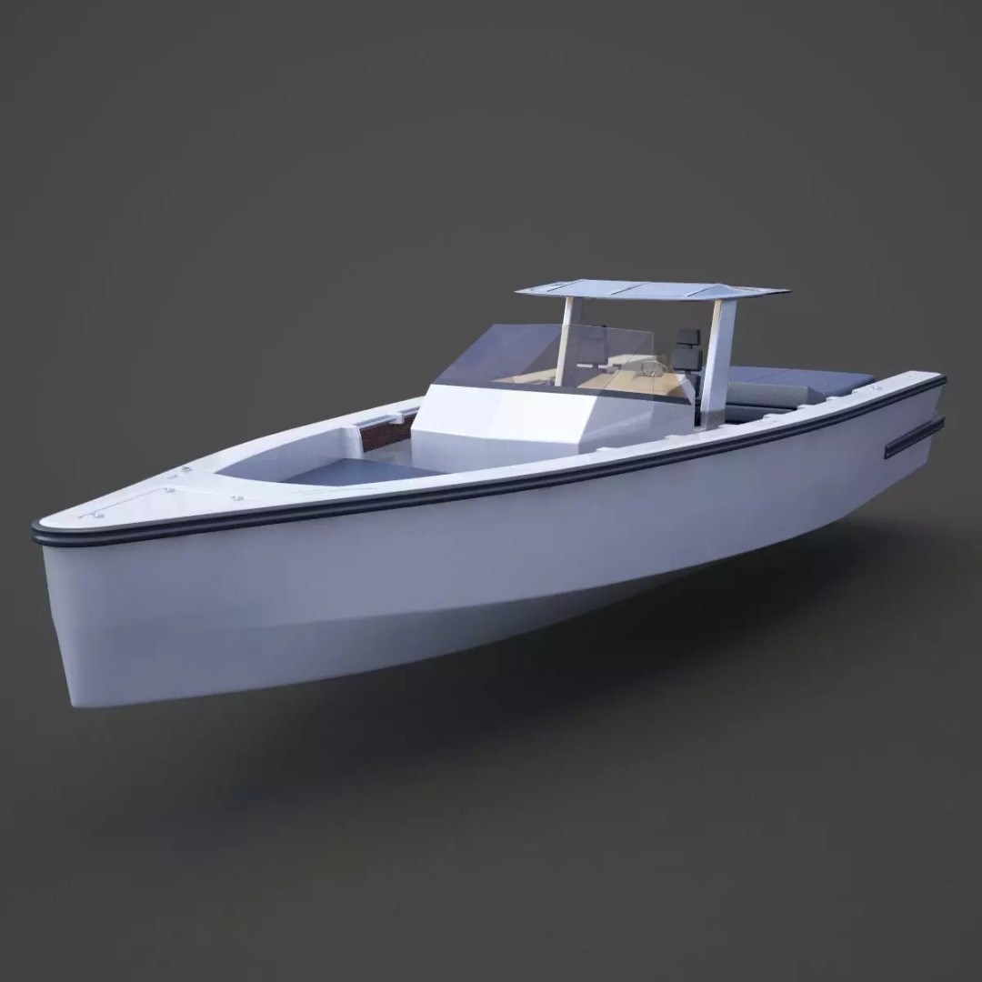 Motor Boat 3D Model – High-Quality PBR Asset for Animation, FBX - View 2