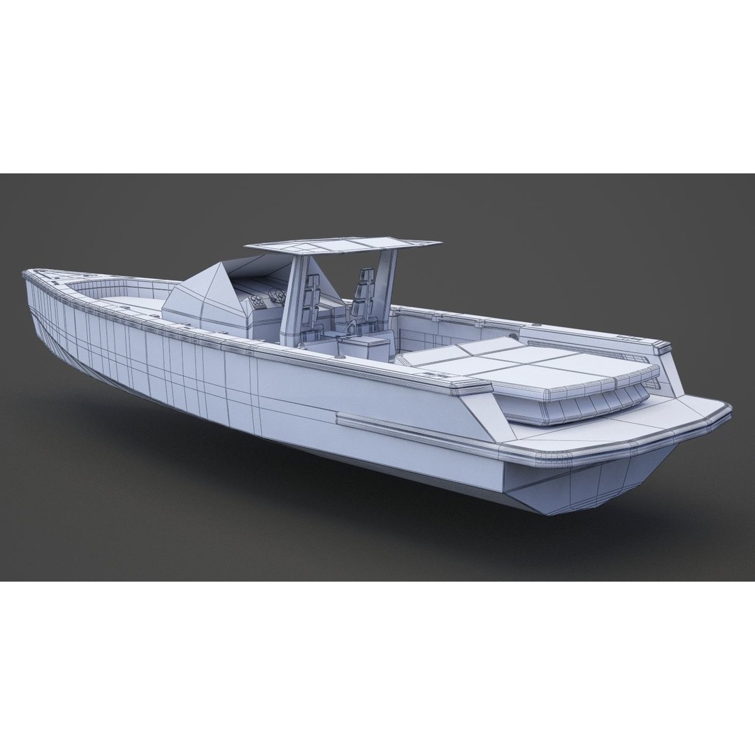 Motor Boat 3D Model – High-Quality PBR Asset for Animation, FBX - View 21
