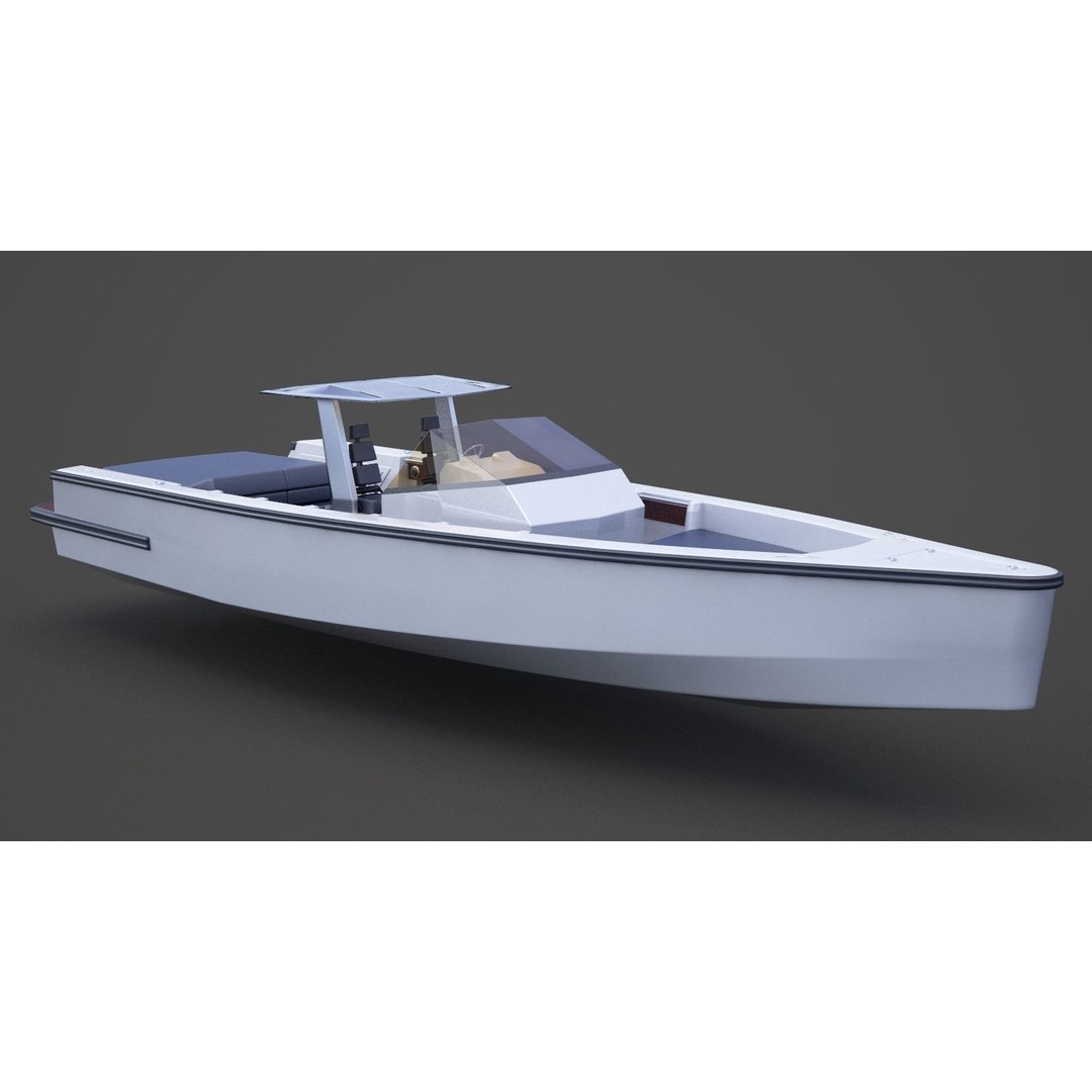 Motor Boat 3D Model – High-Quality PBR Asset for Animation, FBX - View 5