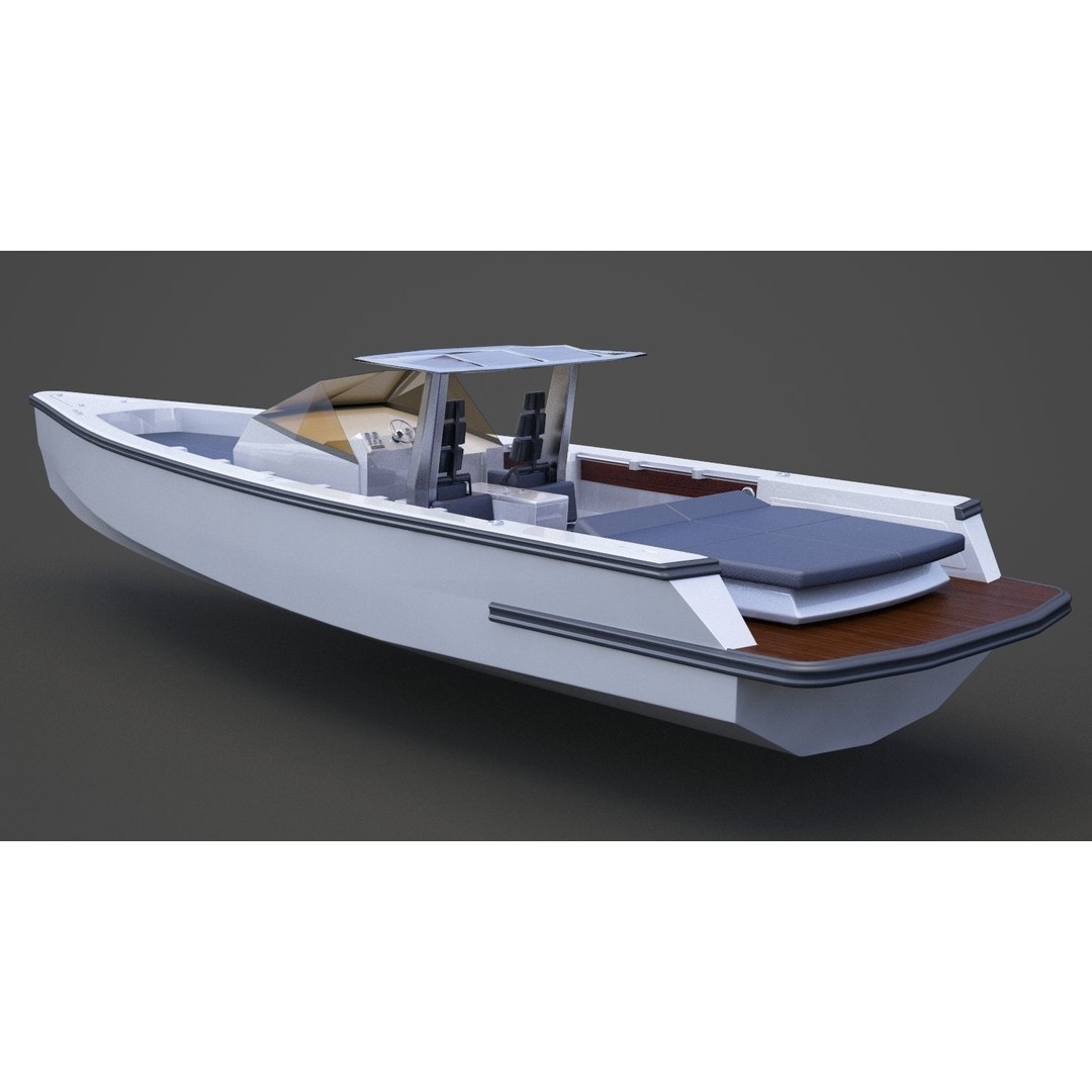 Motor Boat 3D Model – High-Quality PBR Asset for Animation, FBX - View 9