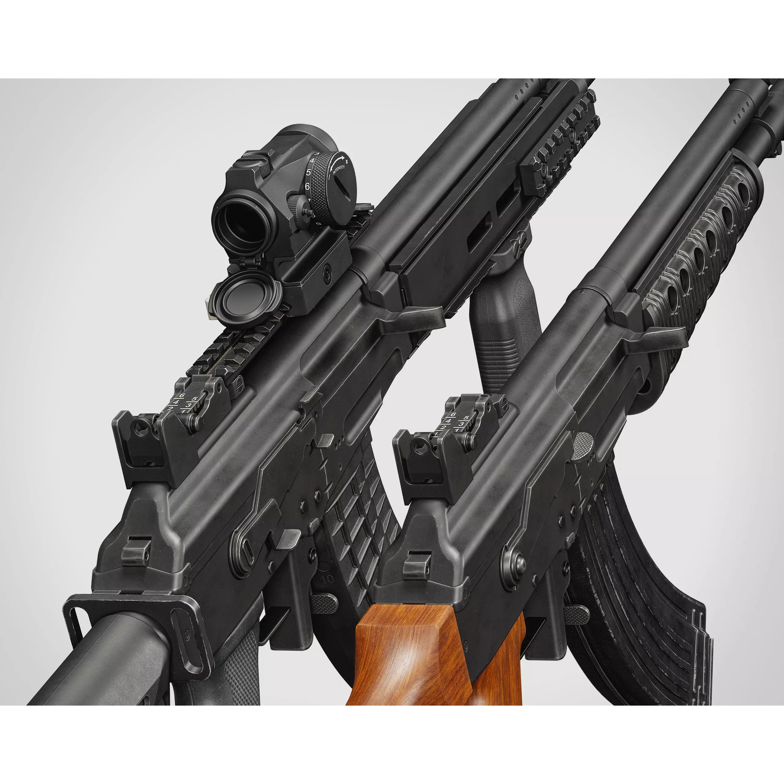 RK-62 Rifle - Low-Poly Game-Ready 3D Model - View 2