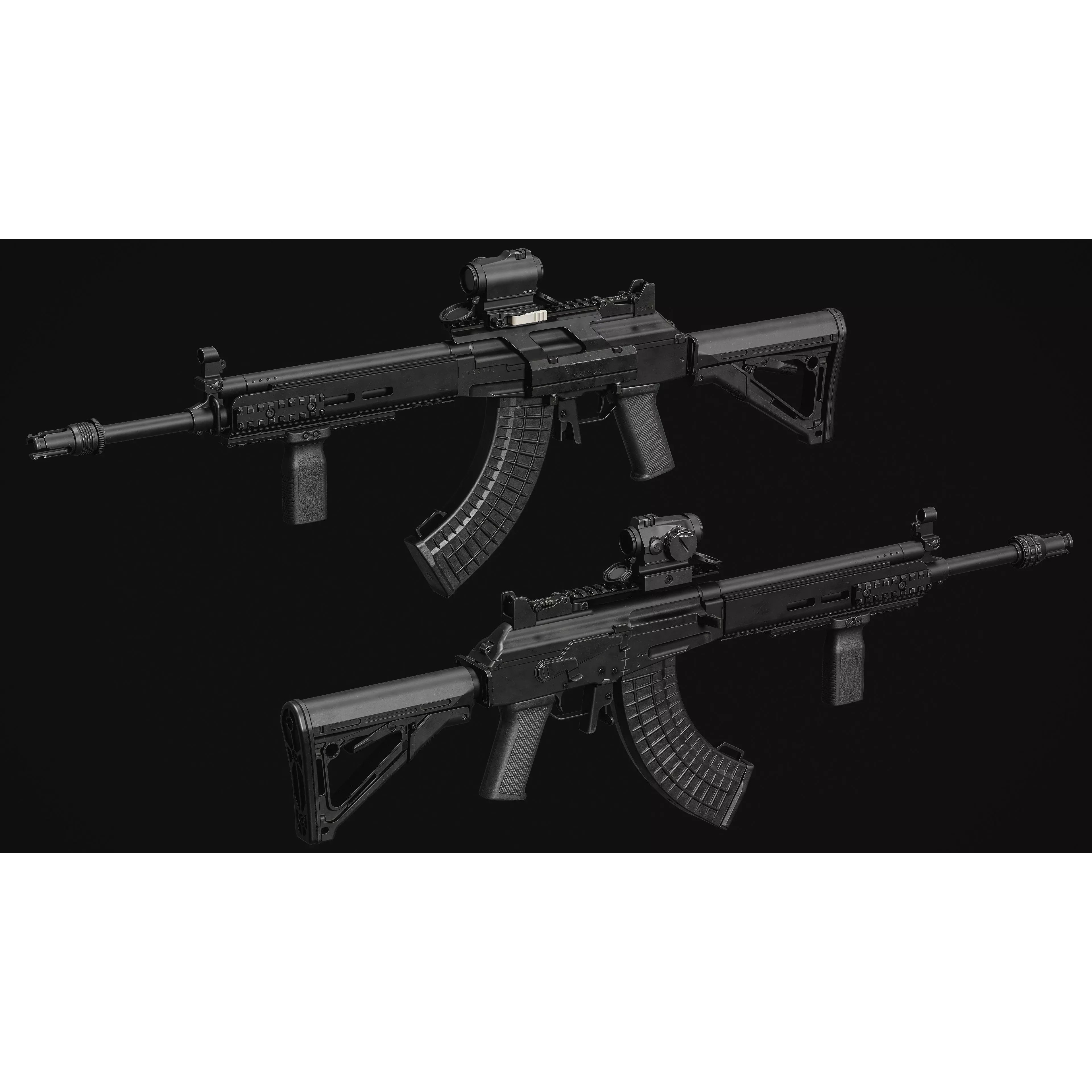 RK-62 Rifle - Low-Poly Game-Ready 3D Model - View 3