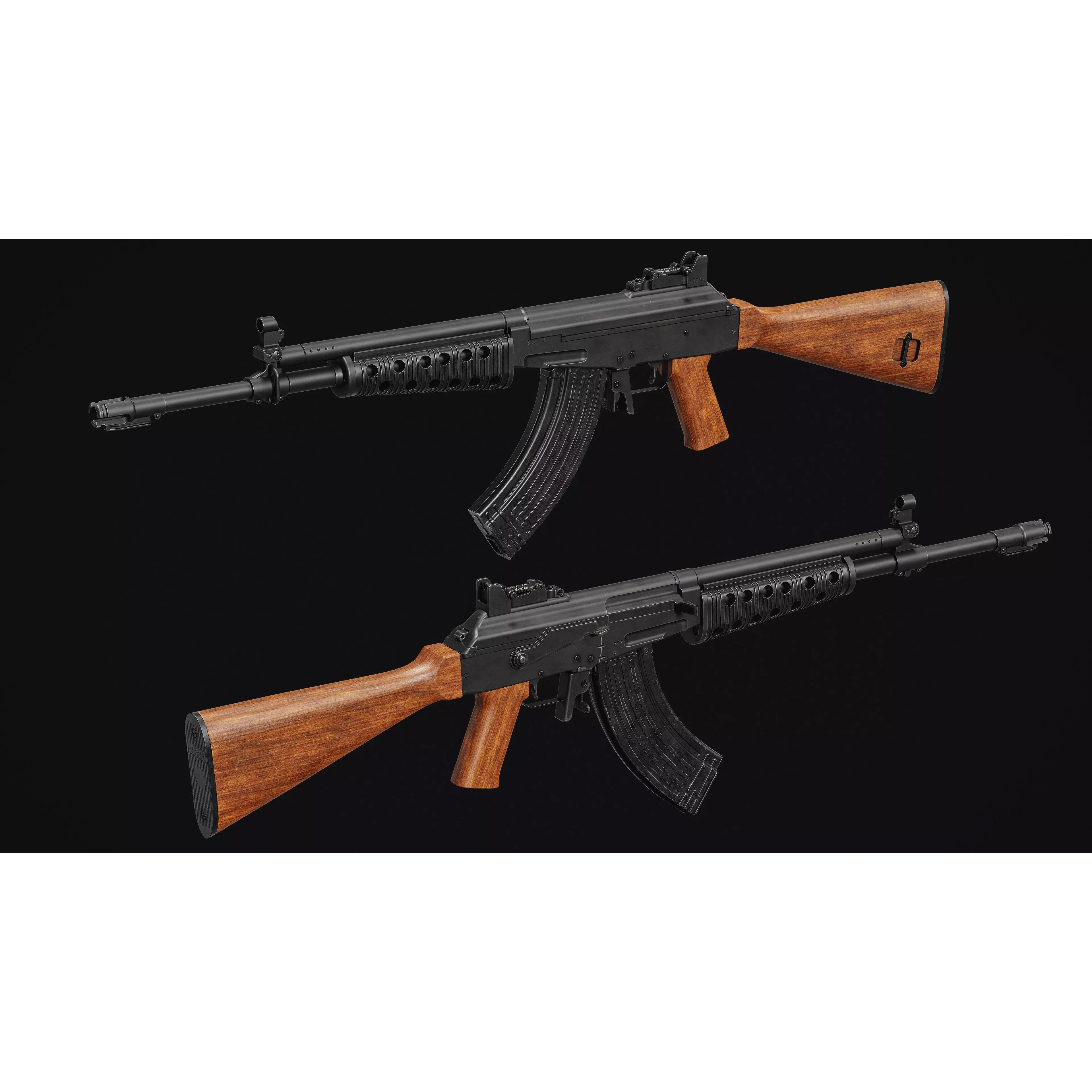 RK-62 Rifle - Low-Poly Game-Ready 3D Model - View 4