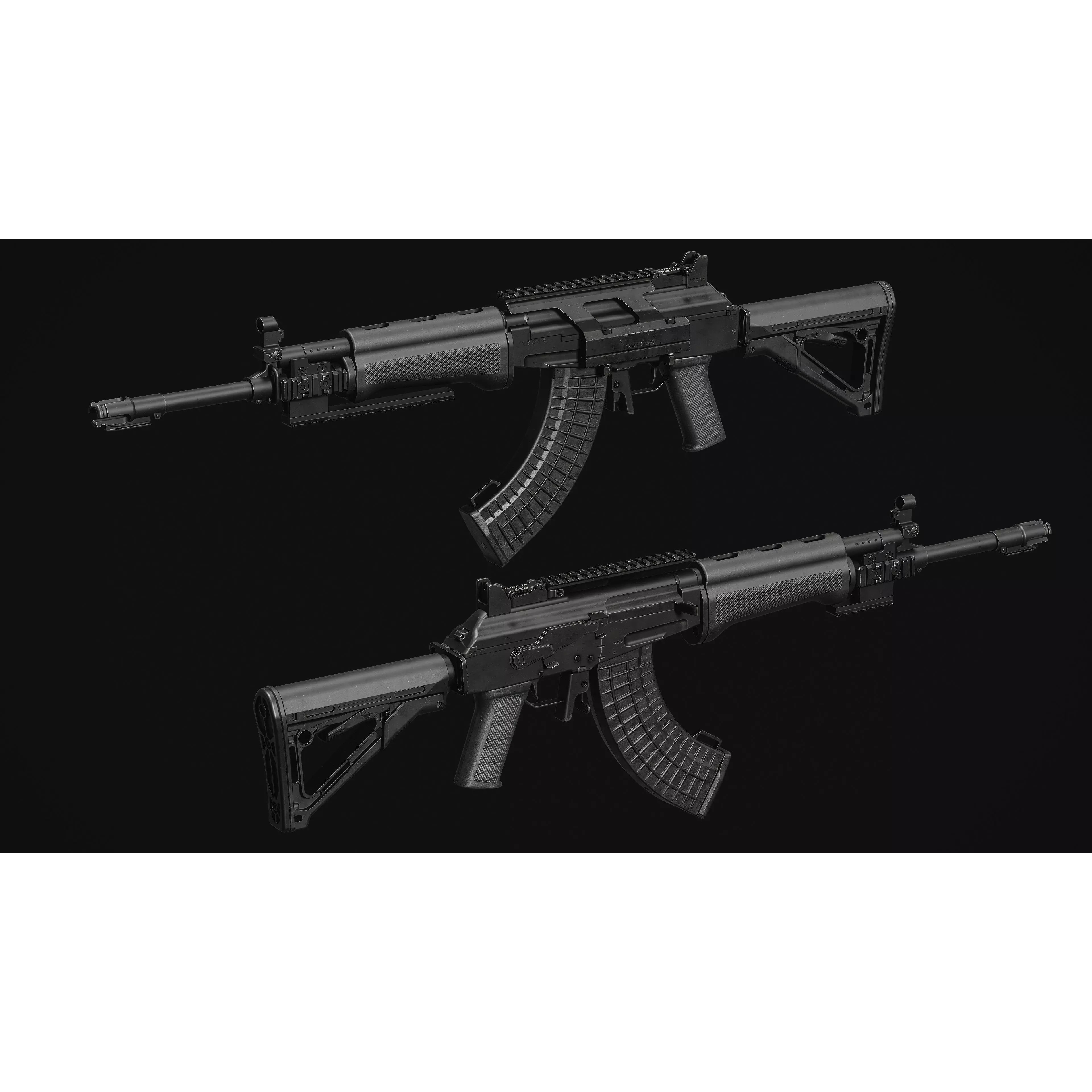 RK-62 Rifle - Low-Poly Game-Ready 3D Model - View 5