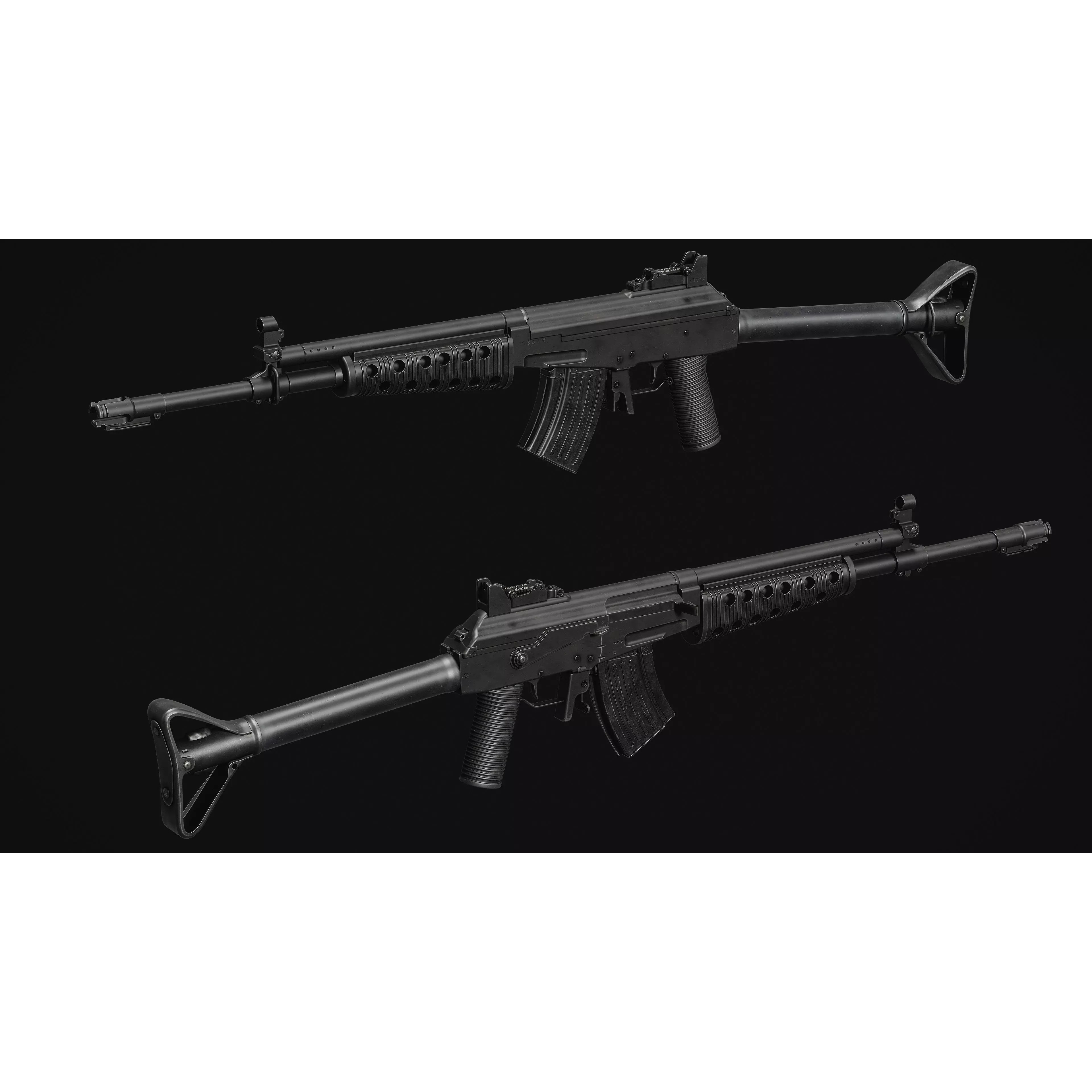 RK-62 Rifle - Low-Poly Game-Ready 3D Model - View 7