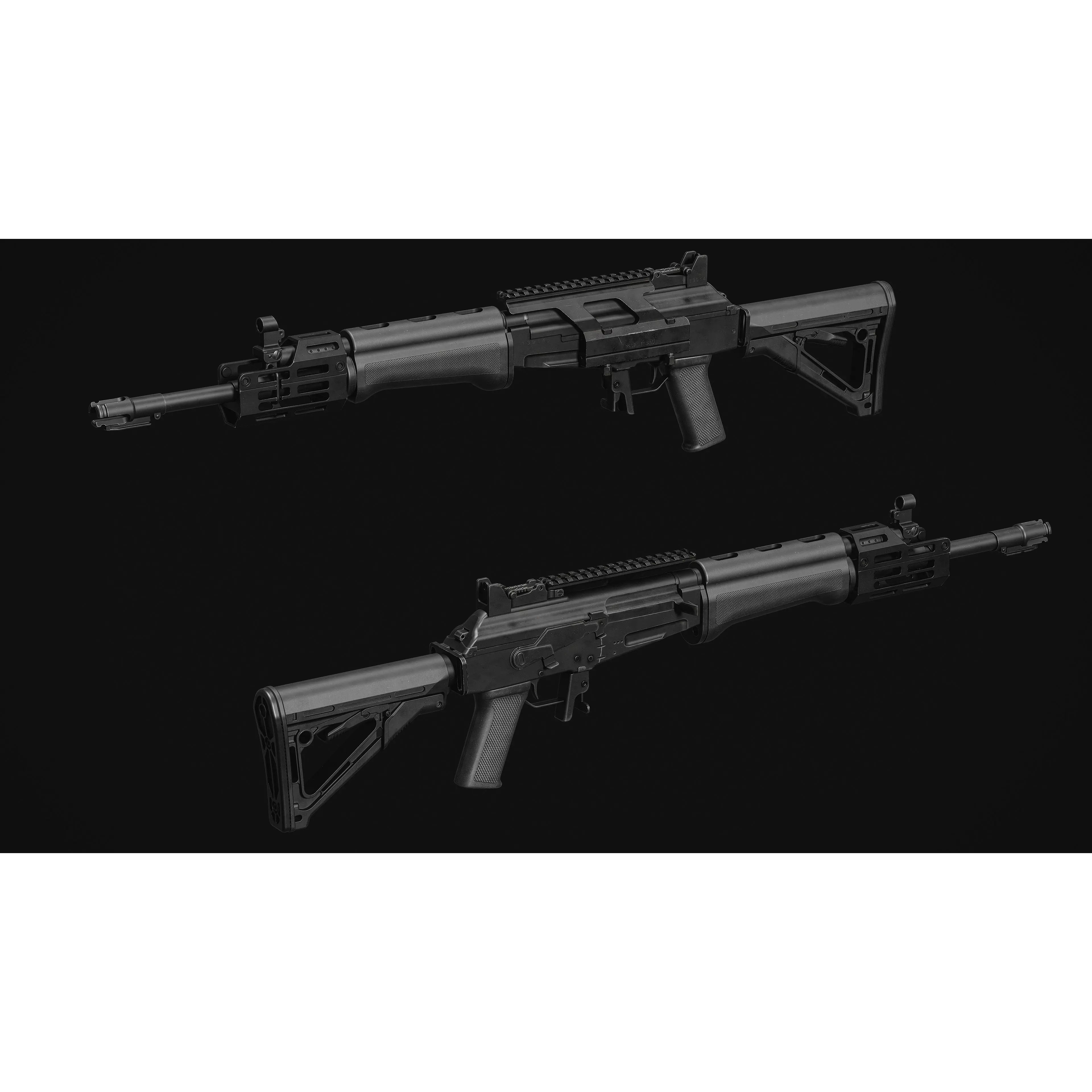 RK-62 Rifle - Low-Poly Game-Ready 3D Model - View 8