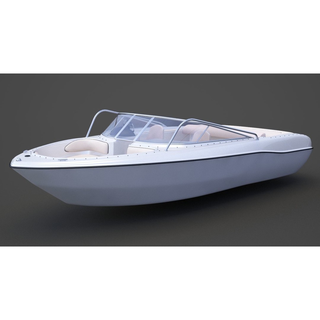 Motor Boat 3D Model – High-Quality Photorealistic Vessel, FBX, OBJ - View 11