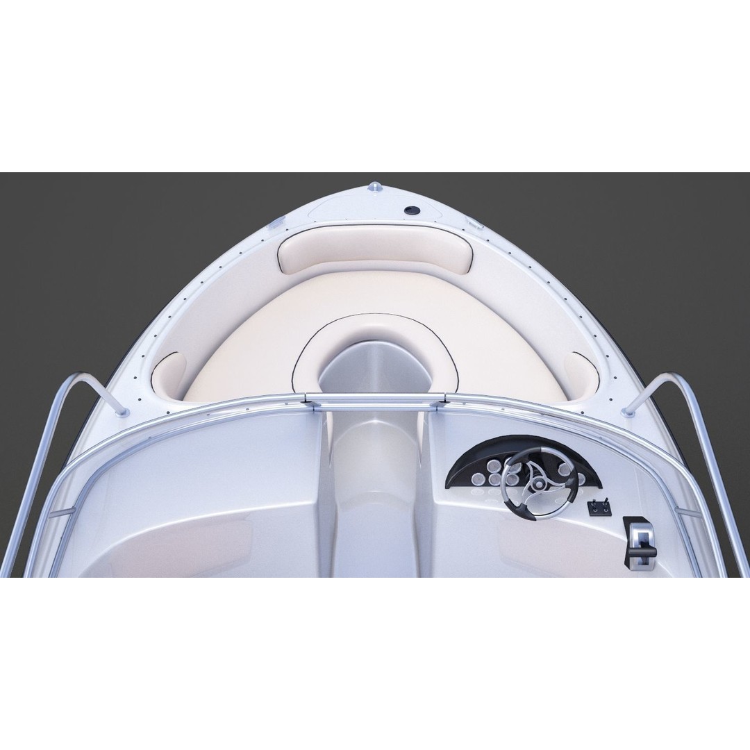 Motor Boat 3D Model – High-Quality Photorealistic Vessel, FBX, OBJ - View 14
