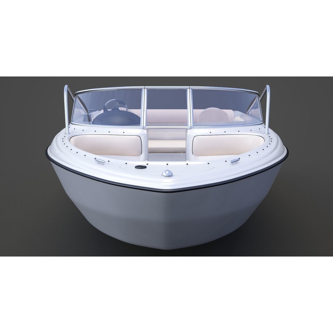 Motor Boat 3D Model – High-Quality Photorealistic Vessel, FBX, OBJ - View 4