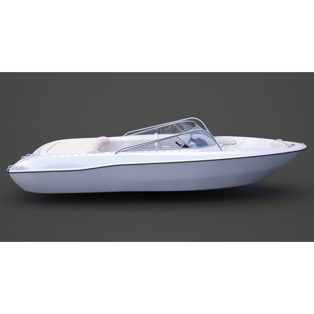 Motor Boat 3D Model – High-Quality Photorealistic Vessel, FBX, OBJ - View 6