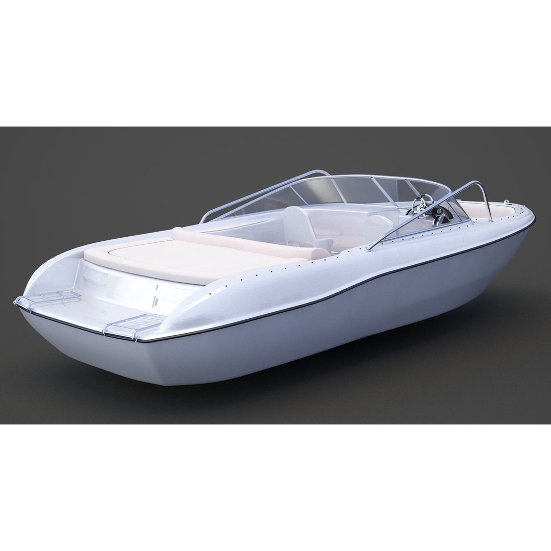 Motor Boat 3D Model – High-Quality Photorealistic Vessel, FBX, OBJ - View 7