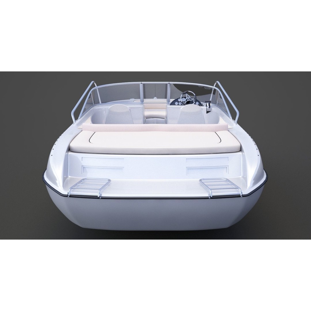 Motor Boat 3D Model – High-Quality Photorealistic Vessel, FBX, OBJ - View 8