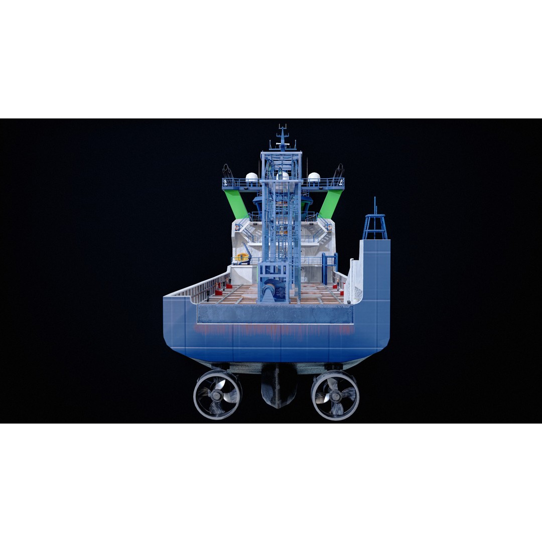 USV Mothership Armada 7803 3D Model – Low Poly PBR Vessel, Game Ready - View 14