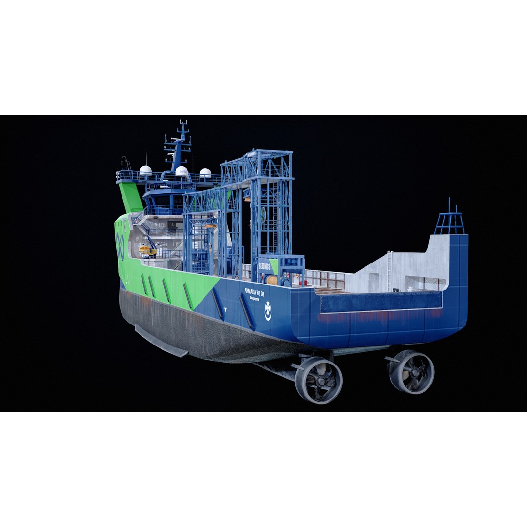 USV Mothership Armada 7803 3D Model – Low Poly PBR Vessel, Game Ready - View 15