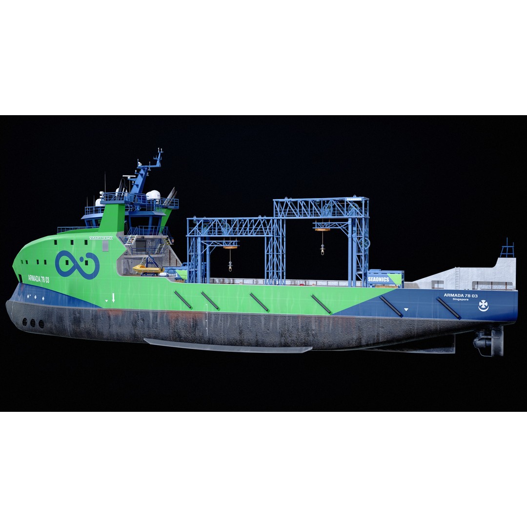 USV Mothership Armada 7803 3D Model – Low Poly PBR Vessel, Game Ready - View 17