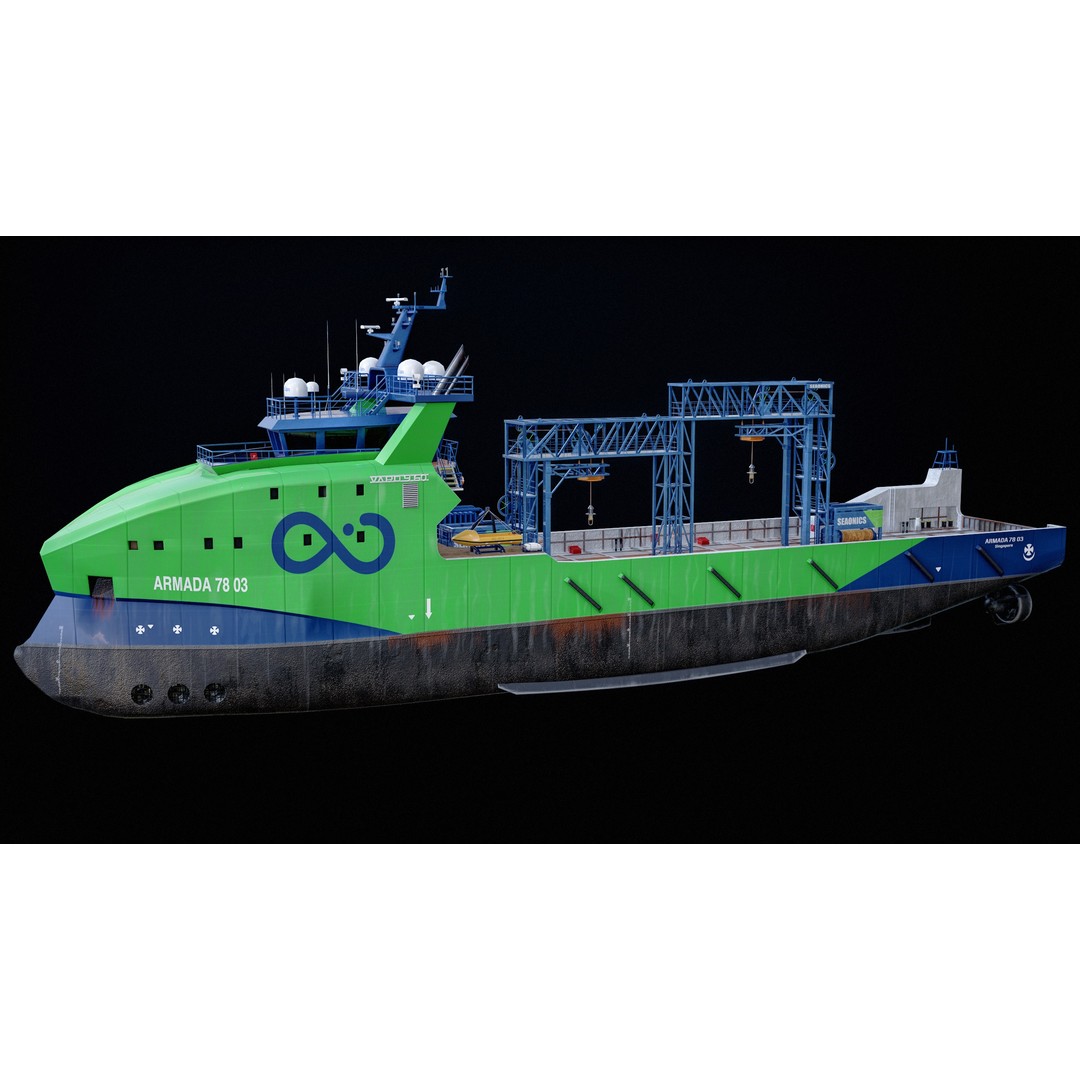 USV Mothership Armada 7803 3D Model – Low Poly PBR Vessel, Game Ready - View 19